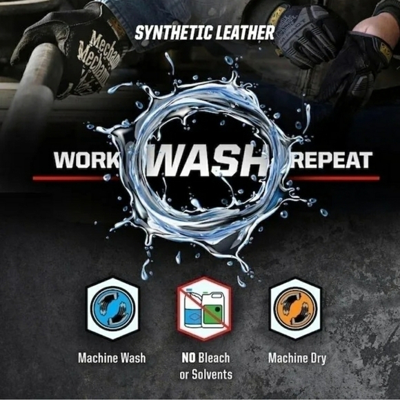 Mechanixs Work Gloves Black Fast Fit Multiuse Size Large Mechanics Wear - Picture 4 of 13